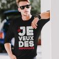 Jeeux Des Papouilles Idee Cadeau Saintalentin Citation T-shirt à manches longues Cadeaux pour lui