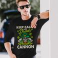 Keep Calm And Drink Like A Keep Calm And Letcannon Handle It Long Sleeve T-Shirt Gifts for Him