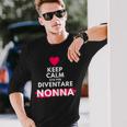 Keep Calm Sto Per Diventare Nonna Per Futuri Neo Nonna Maglietta a maniche lunghe Regalos para él