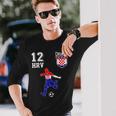 Kroatien Fan Em Spieler Ball Nummer 12 Langarmshirts Geschenke für Ihn