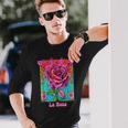 La Rosa The Rose Mexican Bingo Card In A Traditional Game Long Sleeve T-Shirt Gifts for Him