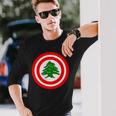 Lebanese Flag Lebanon Revolution Beirut Protest Demo Langarmshirts Geschenke für Ihn