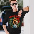 Leone E Bandiera Squadra Di Calcio Del Marocco Fan Maglietta a maniche lunghe Regalos para él