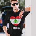 Libanon Flag Lebanese Langarmshirts Geschenke für Ihn