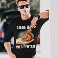 Liebe Hatier Pfoten Eichhörnchen Eichhörnchen-Fan Eichhorn Langarmshirts Geschenke für Ihn