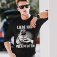 Liebe Hatier Pfoten Mops Pug Pug Dog Liebe Hatier Paw Langarmshirts Geschenke für Ihn