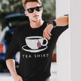 I Love English Tea Uk Flag Fun Novelty Souvenir Memorabilia Long Sleeve T-Shirt Gifts for Him
