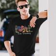 Love Our Veterans Day Proud Military American Flag Long Sleeve T-Shirt Gifts for Him