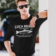 Luca Brasi Fish Market Il Padrino Est 1945 Pesca Maglietta a maniche lunghe Regalos para él