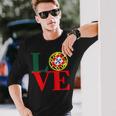 Lustges Portugal Portugal Flag Langarmshirts Geschenke für Ihn