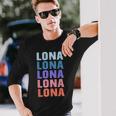 Lustiges Geschenk Name Lona Personalisierteorname Langarmshirts Geschenke für Ihn