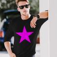 Magenta Star Onarious Colours Langarmshirts Geschenke für Ihn