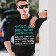 Maglia Ingegnere Informatico Uomo Regalo Laurea Ingegneria Maglietta a maniche lunghe Regalos para él