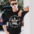 Maroc Land Of Surf Planche De Surf Camel T-shirt à manches longues Cadeaux pour lui