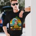 Mele-Kalikimaka Retro Santa Claus Shaka Hawaii Langarmshirts Geschenke für Ihn