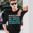 Mi Piacciono Le Immersioni Sub Subacqueo Frase Divertente Maglietta a maniche lunghe Regalos para él