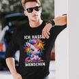 Misantroph Ich Hasse Menschen Langarmshirts Geschenke für Ihn