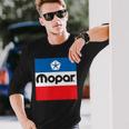 Mopar Retro Flag Logo Langarmshirts Geschenke für Ihn