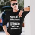 Nikolaus Für Sie Ehefrau Nikolaustag Für Him Ehemann Freund Langarmshirts Geschenke für Ihn