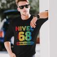 Nivel 68 Desbloqueado 68 Aniversario De Boda 68 Años Camiseta de manga larga Regalos para él