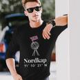 Nordkap Coordinates Langarmshirts Geschenke für Ihn