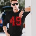 Numero 49 In Rosso Maglietta a maniche lunghe Regalos para él