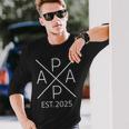 Papa Est 2025 Padre Para Ser 2025 Orgulloso Papa 2025 Camiseta de manga larga Regalos para él