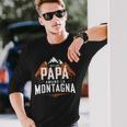 Papà Montagna Alpinismo Scalata In Montagna Maglietta a maniche lunghe Regalos para él