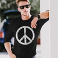 Peace Biancointage Pace Maglietta a maniche lunghe Regalos para él