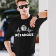 Petanque Boule Frequency Langarmshirts Geschenke für Ihn