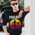 Poolboy Bademeister Lifeguard Swimming Pool Indoor Pool Langarmshirts Geschenke für Ihn