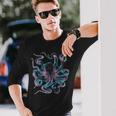 Psychedelic Octopus Colorful Trippy Kraken Ocean Sea Maglietta a maniche lunghe Regalos para él