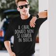 Quote A Caval Donato Non Si Guardo In Bocca Maglietta a maniche lunghe Regalos para él