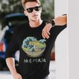 Ramen Artístico Kawaii Gran Ola De Kanagawa Camiseta de manga larga Regalos para él