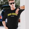 San Diego California Usa College Style Langarmshirts Geschenke für Ihn