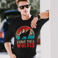 Save The Wolves Maglietta a maniche lunghe Regalos para él
