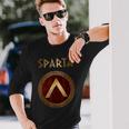 Scudo Spartan Lacedaemonian Lambda Antico Simbolo Di Maglietta a maniche lunghe Regalos para él