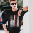 Senior 2025 Patriotic American Flag Graduation Class Of 2025 Long Sleeve T-Shirt Gifts for Him