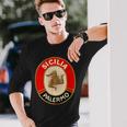 Sicilia Palermo Sicily Italian Sicilian Langarmshirts Geschenke für Ihn