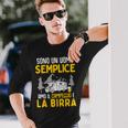 Sono Un Uomo Semplice Amo Il Campeggio E La Birra Camper Maglietta a maniche lunghe Regalos para él