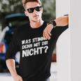 Was Stimmt Denn Mit Dir Nicht Lustiger Spruch Langarmshirts Geschenke für Ihn