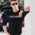 Techno Raver Edm Dj Disco Festival Maglietta a maniche lunghe Regalos para él