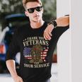 Thank You Veterans For Your Service Veterans Day Long Sleeve T-Shirt Gifts for Him