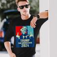 Trump 2024 Riprendersi L'america Retro Re Eletto Supporto Trump Maglietta a maniche lunghe Regalos para él