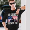 Trump Legends Never Die Trump Assassination Red Langarmshirts Geschenke für Ihn