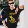 Une Bonne Journée Commence Avec Le Café Et Les Girafes T-shirt à manches longues Cadeaux pour lui