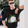 Unhappy Grumpy Unimpressed Japanese Frog Toad Long Sleeve T-Shirt Gifts for Him