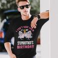 Unicorno Con Scritta I Can't Keep Calm It's My Stepbrother Birthday Bday Maglietta a maniche lunghe Regalos para él