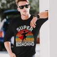 Uomo Super Bisnonno Italiano Grande Nonno Divertente Eroe Con Mantello Maglietta a maniche lunghe Regalos para él