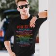 Vote As If Your Skin Is Not White Human's Rights President Long Sleeve T-Shirt Gifts for Him